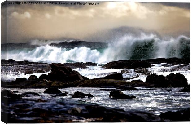 Raging Seas Canvas Print by Andy Anderson