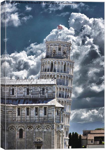 Leaning Tower Leaning Canvas Print by Andy Anderson