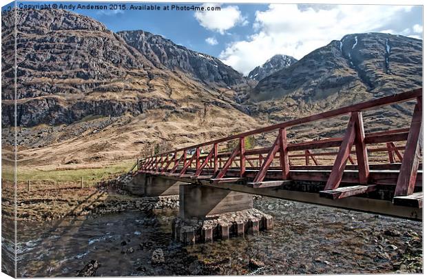  Glencoe Bridge Canvas Print by Andy Anderson