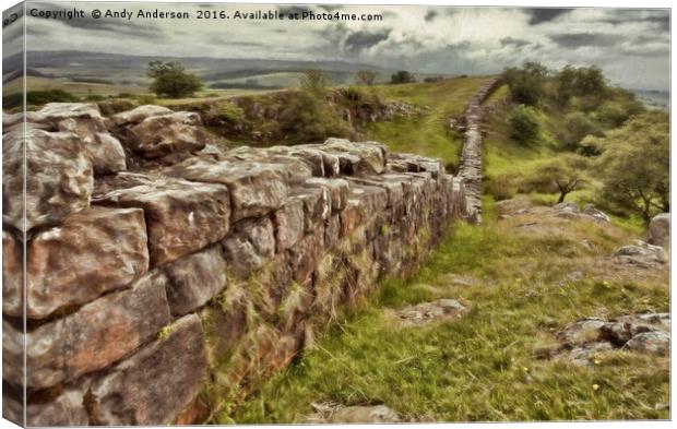 Hadrians Wall - Impressionist Canvas Print by Andy Anderson
