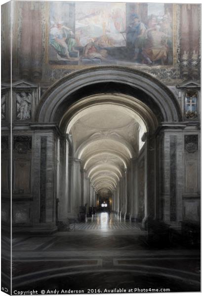 Rome Basilica - San Giovani in Laterano Canvas Print by Andy Anderson