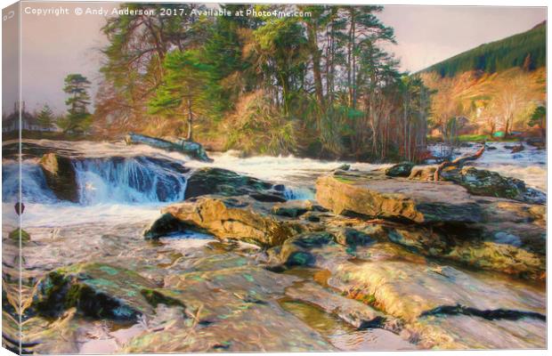 Falls of Dochart Canvas Print by Andy Anderson