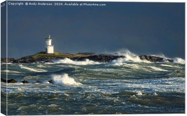 Elie Fife Coast Storm Canvas Print by Andy Anderson