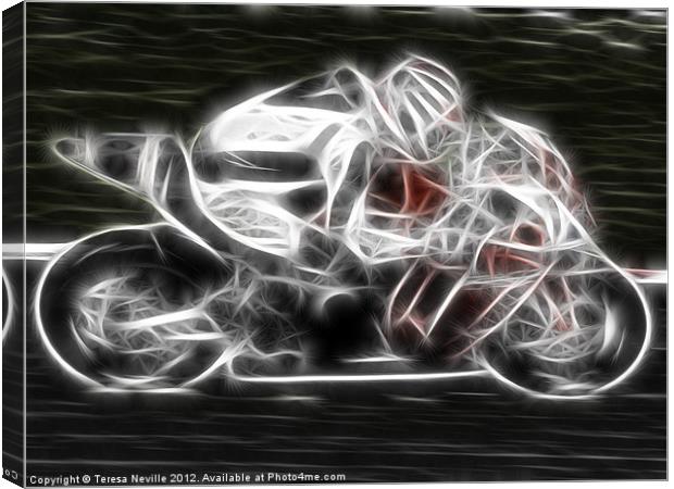 Ghost Bike Canvas Print by Teresa Neville