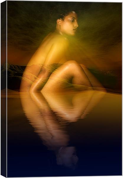  Nadine in Water Canvas Print by Dennis Kilby