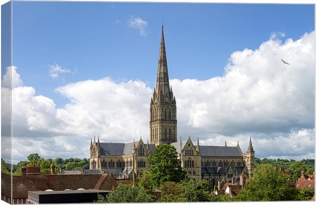 Salisbury Cathedral Canvas Print by Val Saxby LRPS