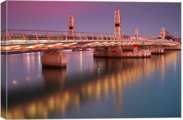  Twin Sails Bridge Canvas Print by Val Saxby LRPS