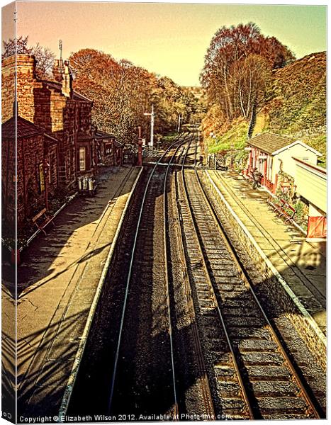 Goathland Train Station Canvas Print by Elizabeth Wilson-Stephen