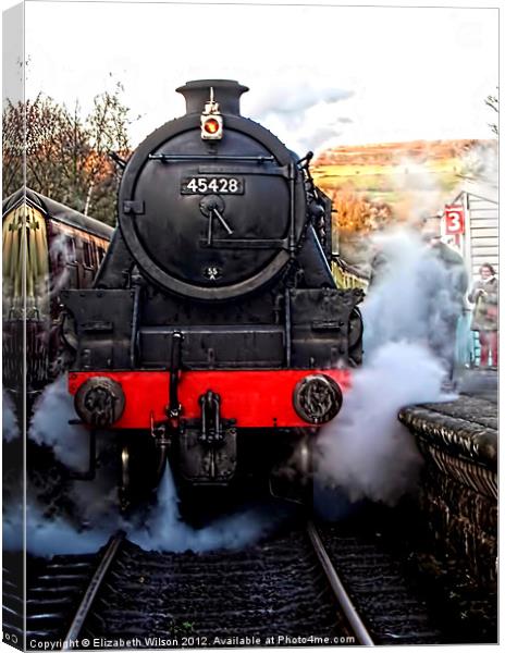 North York Moor's Railway Steam Train Canvas Print by Elizabeth Wilson-Stephen