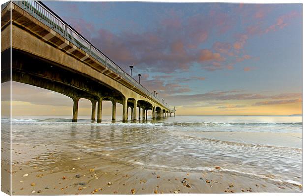 Boscombe Pier at Sunset Canvas Print by Jennie Franklin
