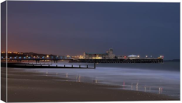 Bournemouth Pier at Night Canvas Print by Jennie Franklin
