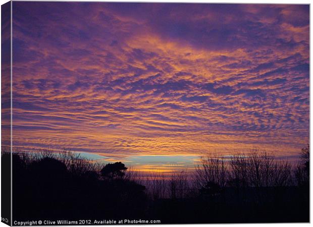 Big Red Sky Canvas Print by Clive Williams