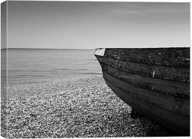 Boat, Beach and Sea Canvas Print by Brian Sharland