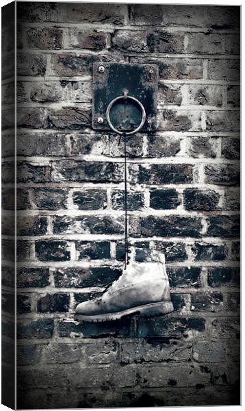 Waterlogged Old Boot Canvas Print by Brian Sharland