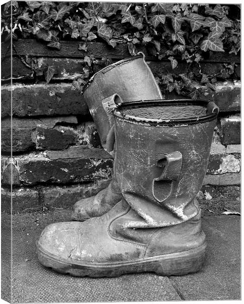 Old Boots Canvas Print by Brian Sharland