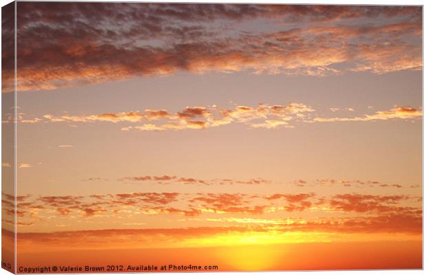 Colorful sky at sunset Canvas Print by Valerie Brown