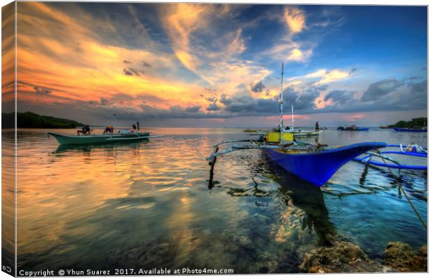 Butalid Causeway Sunset Canvas Print by Yhun Suarez