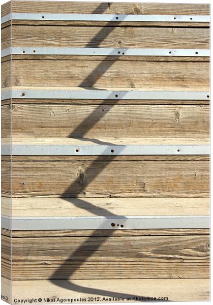 Timber steps abstract Canvas Print by Alfani Photography
