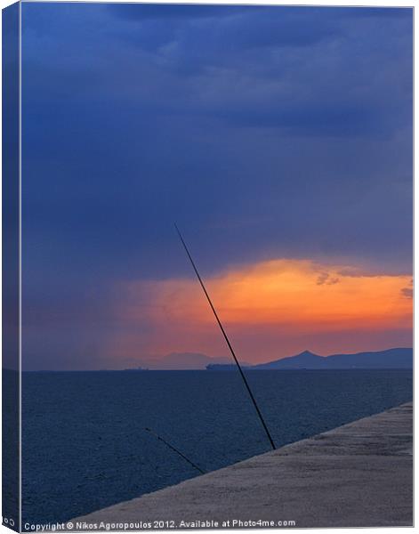 Hidden fisherman Canvas Print by Alfani Photography