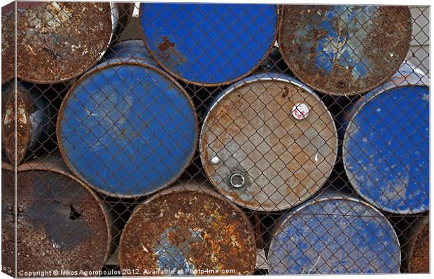 Trapped barrels Canvas Print by Alfani Photography
