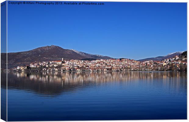 Panoramic Kastoria 2 Canvas Print by Alfani Photography