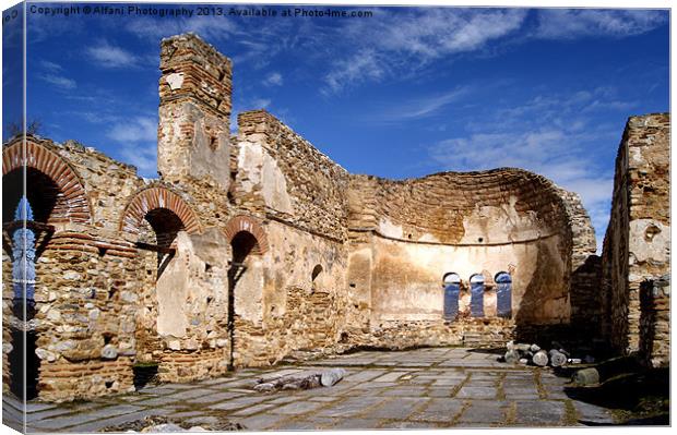 Byzantine ruins 2 Canvas Print by Alfani Photography