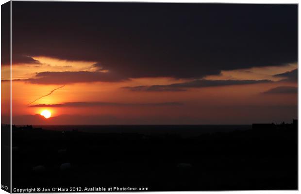 Sunrise over Mainland from Lewis Canvas Print by Jon O'Hara