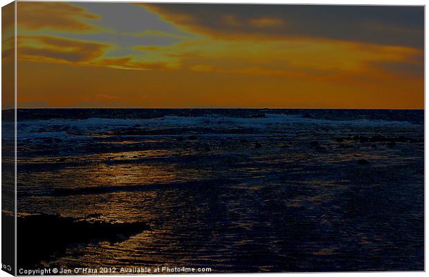 BEACH SUN REFLECTION Canvas Print by Jon O'Hara