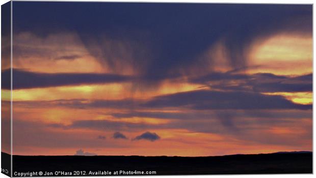 SNOW SHOWER SUNSET Canvas Print by Jon O'Hara