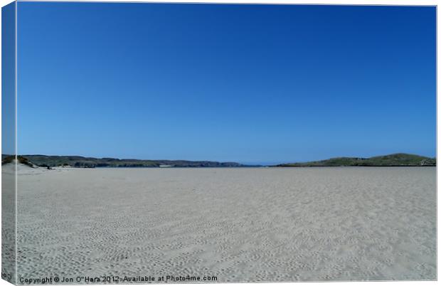 HEBRIDEAN DESERT BEACH UIG SANDS Canvas Print by Jon O'Hara