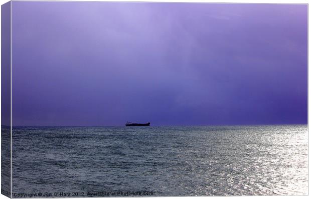 HEBRIDES MINCH BOAT SILHOUETTE Canvas Print by Jon O'Hara