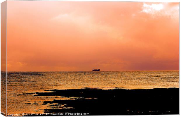 HEBRIDES  BOAT SILHOUETTE Canvas Print by Jon O'Hara