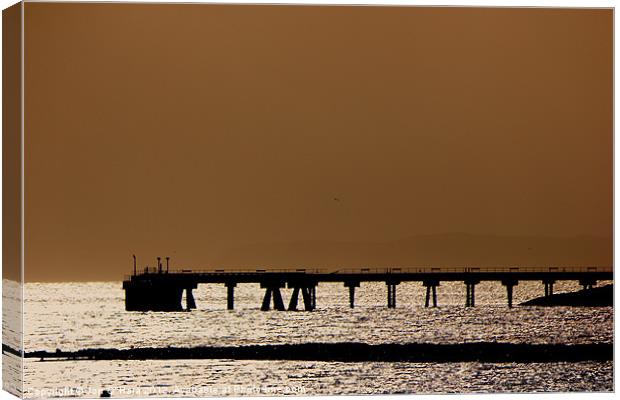 HEBRIDES JETTY CLOSE UP SILHOUETTE Canvas Print by Jon O'Hara