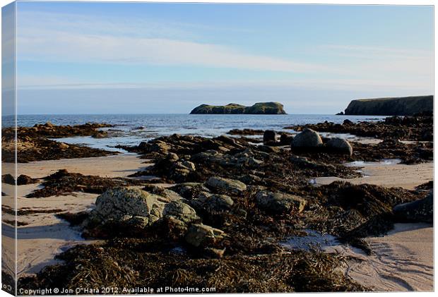 HEBRIDES BEAUTIFUL BAYBLE BEACH OF LEWIS 48 Canvas Print by Jon O'Hara