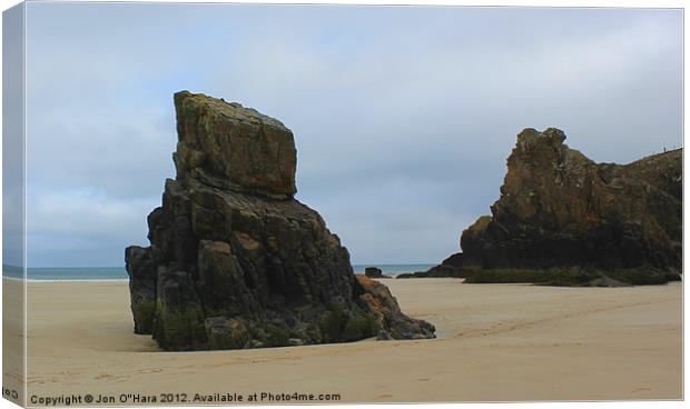 HEBRIDES  GARRY BEACH NORTH TOLSTA 25 Canvas Print by Jon O'Hara