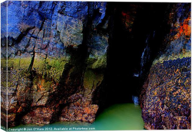 HEBRIDES RAINBOW CAVE OF WATER 3 Canvas Print by Jon O'Hara