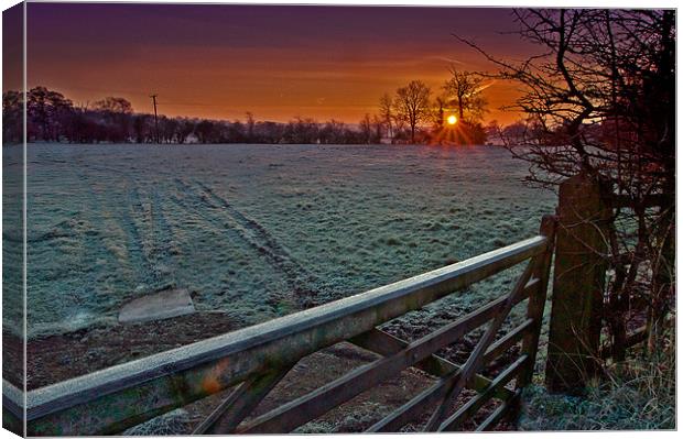 Frosty Wirksworth Sunrise Canvas Print by Alan Matkin