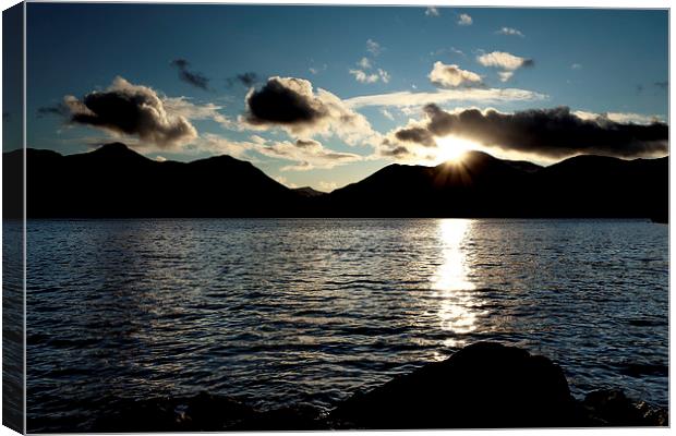Sunset over Causey Pike Canvas Print by Gary Finnigan