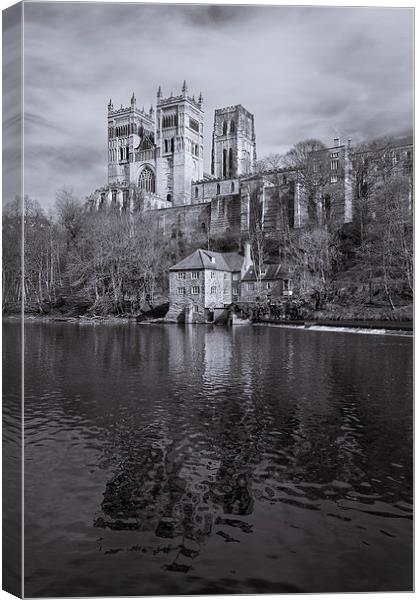 Durham cathedral and fulling mill Canvas Print by Gary Finnigan