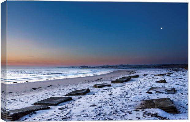 A cold day in Alnmouth Canvas Print by Gary Finnigan