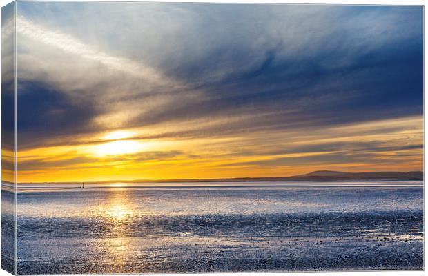 Morcambe sunset Canvas Print by Gary Finnigan