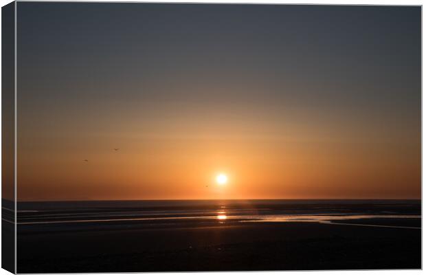 Sunset at Walney Canvas Print by Gary Finnigan