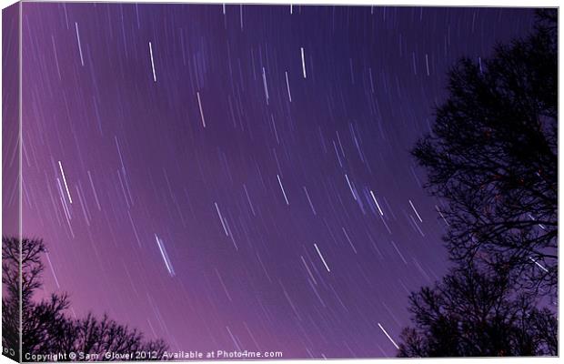 Star trail Canvas Print by Sam  Glover