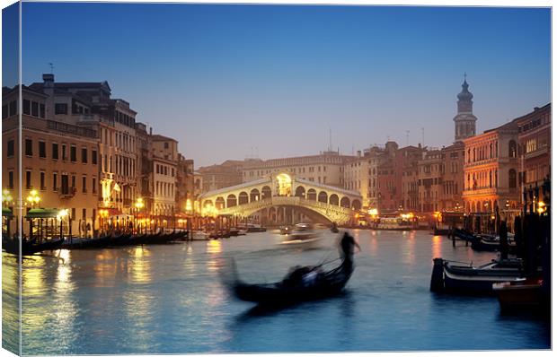 Rialto Bridge, Venice - Italy Canvas Print by Roland Nagy