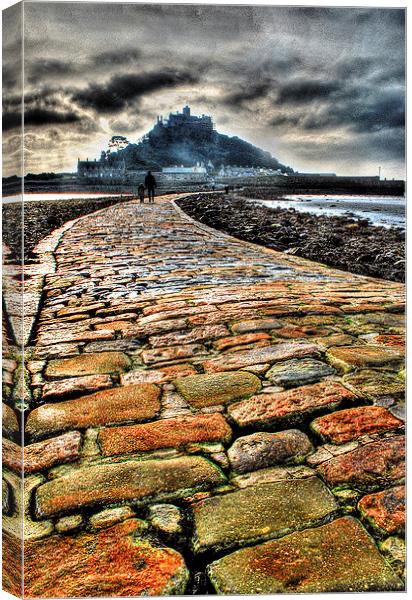 St. Michaels Mount and Causeway Canvas Print by Anthony Hedger