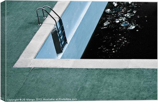 Swimming Pool Steps Canvas Print by JG Mango