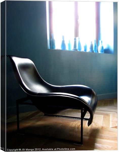 Seville Chair with Bottles Canvas Print by JG Mango