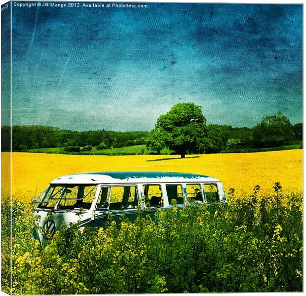 Retro VW Camper Van Canvas Print by JG Mango