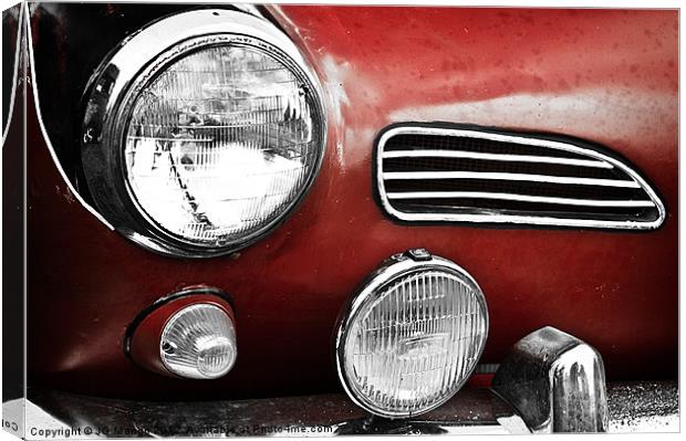 VW Beetle Lights and Grill Canvas Print by JG Mango