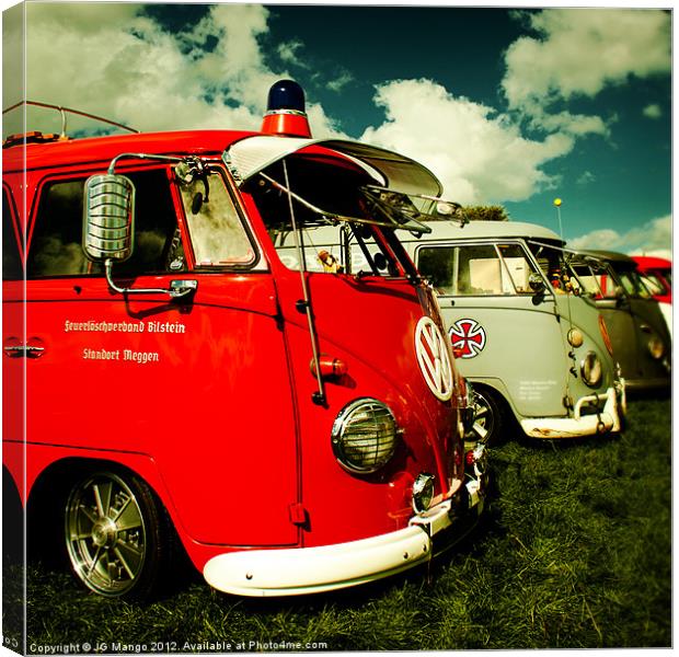 Industrial VW Camper Van Collection Canvas Print by JG Mango